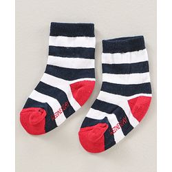 Cute Walk by Babyhug Ankle Length Antibacterial Socks Pack Of 7 Striped Design - Multicolour