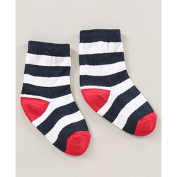 Cute Walk by Babyhug Ankle Length Antibacterial Socks Pack Of 7 Striped Design - Multicolour