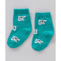 Cute Walk by Babyhug Anti Bacterial Ankle Length Non Terry Socks Animal Print Pack of 5 Pair - Multicolour