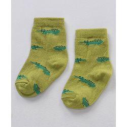 Cute Walk by Babyhug Anti Bacterial Ankle Length Non Terry Socks Animal Print Pack of 5 Pair - Multicolour