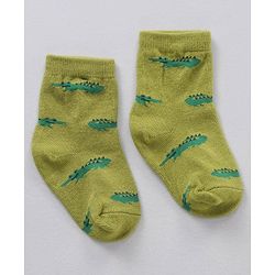 Cute Walk by Babyhug Anti Bacterial Ankle Length Non Terry Socks Animal Print Pack of 5 Pair - Multicolour