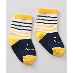 Cute Walk by Babyhug Ankle Length Antibacterial Socks Stripes Print Pack Of 7 - Multicolor