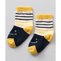 Cute Walk by Babyhug Ankle Length Antibacterial Socks Stripes Print Pack Of 7 - Multicolor