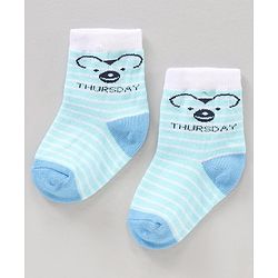 Cute Walk by Babyhug Ankle Length Antibacterial Socks Striped & Dot Prints Pack Of 7 - Multicolor