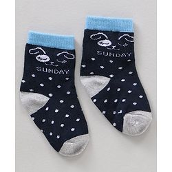 Cute Walk by Babyhug Ankle Length Antibacterial Socks Striped & Dot Prints Pack Of 7 - Multicolor