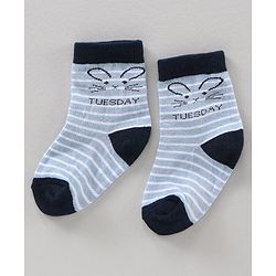 Cute Walk by Babyhug Ankle Length Antibacterial Socks Striped & Dot Prints Pack Of 7 - Multicolor