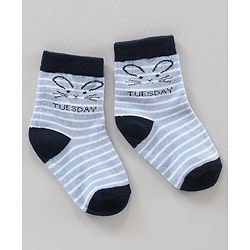 Cute Walk by Babyhug Ankle Length Antibacterial Socks Striped & Dot Prints Pack Of 7 - Multicolor