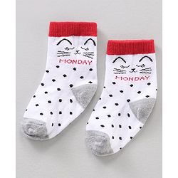 Cute Walk by Babyhug Ankle Length Antibacterial Socks Striped & Dot Prints Pack Of 7 - Multicolor
