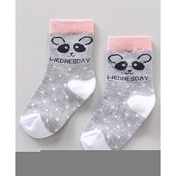 Cute Walk by Babyhug Ankle Length Antibacterial Socks Striped & Dot Prints Pack Of 7 - Multicolor