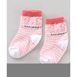 Cute Walk by Babyhug Ankle Length Antibacterial Socks Striped & Dot Prints Pack Of 7 - Multicolor