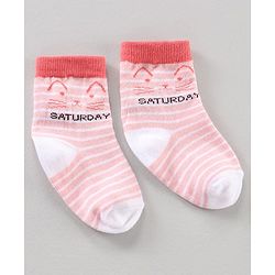 Cute Walk by Babyhug Ankle Length Antibacterial Socks Striped & Dot Prints Pack Of 7 - Multicolor