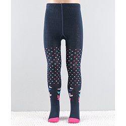 Cutewalk by Babyhug Anti-Bacterial Tights Butterfly Design - Navy