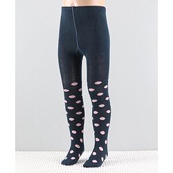Cutewalk by Babyhug Anti-Bacterial Tights Polka Dots - Navy