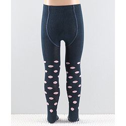 Cutewalk by Babyhug Anti-Bacterial Tights Polka Dots - Navy