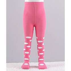Cutewalk by Babyhug Anti-Bacterial Tights Polka Dots Design - Pink