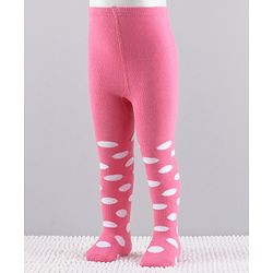 Cutewalk by Babyhug Anti-Bacterial Tights Polka Dots Design - Pink