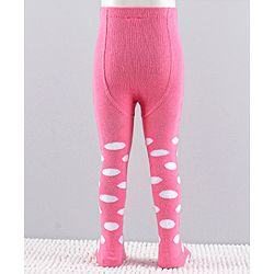 Cutewalk by Babyhug Anti-Bacterial Tights Polka Dots Design - Pink
