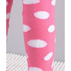 Cutewalk by Babyhug Anti-Bacterial Tights Polka Dots Design - Pink