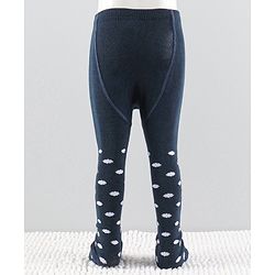 Cutewalk by Babyhug Anti-Bacterial Tights Polka Dots & Hearts Design - Navy