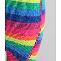 Cutewalk by Babyhug Anti-Bacterial Tights Striped Design - Multicolour