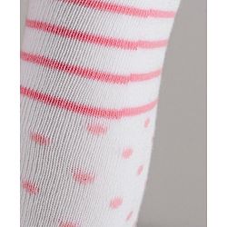 Cutewalk by Babyhug Anti-Bacterial Tights Striped - White