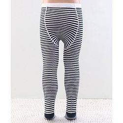 Cutewalk by Babyhug Anti Bacterial Tights Stripes & Heart Design - Multicolor