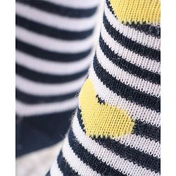 Cutewalk by Babyhug Anti Bacterial Tights Stripes & Heart Design - Multicolor