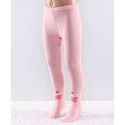 Cutewalk by Babyhug Anti Bacterial Footed Tights Striped Pack Of 2 - Pink