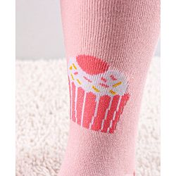 Cutewalk by Babyhug Anti Bacterial Footed Tights Striped Pack Of 2 - Pink