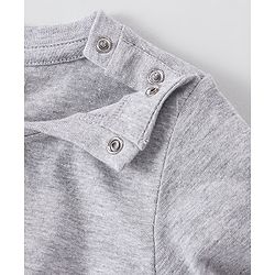 Babyhug Cotton Jersey Half Sleeves T-Shirt Car Printed - Grey Melange
