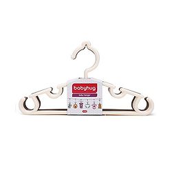 Babyhug Set Of 6 Hangers - Cream And Light Brown