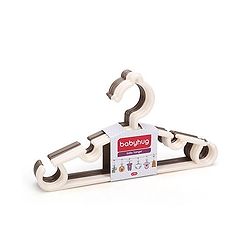 Babyhug Set Of 6 Hangers - Cream And Light Brown