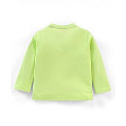 Babyhug 100% Cotton Full Sleeves Solid T-shirt and Dungaree Set - Green and Blue