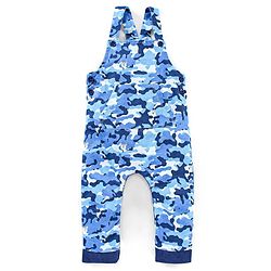 Babyhug 100% Cotton Full Sleeves Solid T-shirt and Dungaree Set - Green and Blue