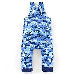 Babyhug 100% Cotton Full Sleeves Solid T-shirt and Dungaree Set - Green and Blue