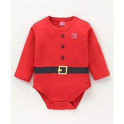 Babyhug 100% Cotton Full Sleeves Onesies Christmas Theme & Text Print - Pack of 2
