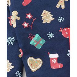 Babyhug 100% Cotton Full Sleeves Onesies Christmas Theme & Text Print - Pack of 2