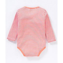 Babyhug 100% Cotton Full Sleeves Onesies Stripes & House Print Pack of 3- Multicolor