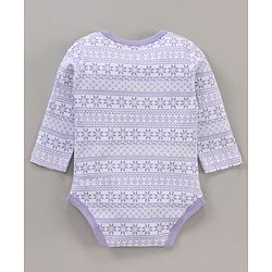 Babyhug 100% Cotton Knit Full Sleeves Penguin Printed Onesies Pack Of 3 - Multicolour