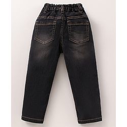 Babyhug Cotton Knit Solid Full Sleeves Shirt and Jeans Pant - Yellow Black