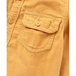 Babyhug Cotton Knit Solid Full Sleeves Shirt and Jeans Pant - Yellow Black