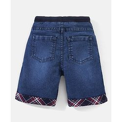 Babyhug Cotton Stretchable Denim Washed Barmuda  Knee length - Blue