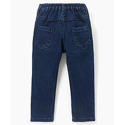 Babyhug Cotton Full Length Denim Jeans - Dark Blue
