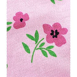 Babyhug 100% Cotton Cap Mittens & Booties Set Floral Print - Diameter 11.5 cm
