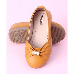 Cute Walk by Babyhug Slip On Bellies Applique - Mustard