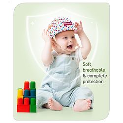 Babyhug Premium Baby Safety Apple Print Helmet - Multicolour