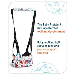 Babyhug Walking Harness Belt Rocket Print - Multicolor
