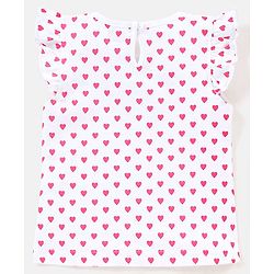 Babyhug 100% Cotton Knit Half Sleeves Love Print & Frill Detailing T-Shirt Pack Of 3 - Pink & Yellow