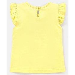 Babyhug 100% Cotton Knit Half Sleeves Love Print & Frill Detailing T-Shirt Pack Of 3 - Pink & Yellow