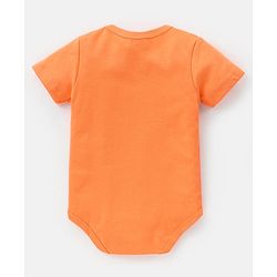 Babyhug 100% Cotton Half Sleeves Onesies Caterpillar and Stripes Print Pack of 3 - Blue & Orange